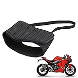 Motorrad-Schalthebelpolster, Schutzausrüstung, Scuff Shifter Guards, Schalthebelschutz, Motorradstiefel, einfach zu tragen, rutschfest, 31 x 6,5 cm, Schwarz/Schwarz/Rot für Motorfahrer