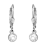 SOFIA MILANI - Damen Ohrringe 925 Silber - Schwarzer Zirkonia Ohrhänger - E2419