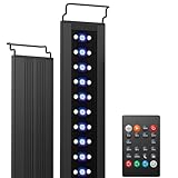 NICREW C10 24/7 LED Aquarium Beleuchtung für Pflanzen, 28-42 cm, 10W, Vollspektrum Aquarium Lampe mit Timer, Helligkeit einstellbar
