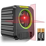 Kreuzlinienlaser, Huepar B011R Rotlicht Lasernivellier, Selbstnivellierender Linienlaser mit Rotlicht Laser-Vertikale und Horizontale Linie, Laser-Tool für Bildaufhängen und DIY-Anwendung