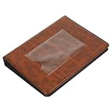 LOORGVEL Kleines Fotoalbum 3 Zoll Foto und Kinokartenhalter aus Reißfestem Material Tragbares Selbstgemacht Fotokartenalbum für Sofortbildkamera und Familienfotos Vintage Dunkelbraun