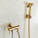 Massives Messing Bidet Sprüher Warm- und Kaltwasser Chrom Golden Duscharmatur Bidet mit Duschkopf Bidet Toilette Analdusche Einlauf