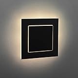 LEDFULL® Treppenbeleuchtung LED Tricolor 3in1 Verbesserte Version 230V Wandeinbauleuchte für Schalterdose - Stufenbeleuchtung für Innen in Schwarz Doppellagig