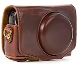 VBPCEFZTLK Retro Pu. Leder-Kameratasche Hartschalenabdeckung for Digitalkamera-Strap Fit for Canon Fit for Powershot SX740 HS SX730 HS SX720 HS Kameratasche(Coffee)