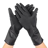 Generisch Haarfärbehandschuhe, Friseurbedarf Handschuhe, Wasserdichte Antirutsch Latexhandschuhe mit Griffprofil für Autowerkstatt, Labor, Küchenarbeiten, Grillen, Malarbeiten, Pflegebe