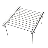 LOSMANN Tragbarer Campinggrill, Holzkohlegrill, Zerlegbarer Minigrill aus verchromten Edelstahl für Picknicks Camping BBQ Trekking Reise Hinterhöfe Outdoor, kinderleichte Montage und Abmontierung