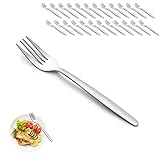 Gabeln , Unokit Gabeln 24 Stück, Gabeln Edelstahl, 7,8' Polierte Gabel, Gabeln Besteck, Tafelgabeln, Geeignet für Familien, Restaurants, Hotels, Kantinen, Cafeterias usw，spülmaschinenfest