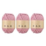 Morain 3 Rollen dehnbare Polyesterschnur, 30 m pro Rolle, Webschnur für handgefertigte Taschen, Kissen, Stricken, Weben, Basteln, Polyesterfaser, Bastelschnur