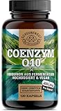 Q10 200mg je Kapsel - WICHTIG: Q10 Kapseln Hochdosiert mit bioaktivem Ubiquinon -Coenzym Q10 aus Deutschland- Laborgeprüft und Vegan I SCHEUNENGUT®