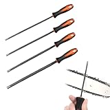RHQFDM 4 Stück Feilenset Werkstattfeilen Hochwertiges Metallfeilen Set Feilensatz inkl 3.2mm 4.0mm 4.8mm 5.5mm 4-Typen Rundfeile Klein Metallfeile für Metall DIY Handwerk