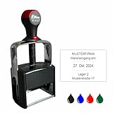 Personalisierter Stempel mit Wunschtext - selbstfärbender Stempel als Namensstempel, Adressstempel, Firmenstempel zu verwenden (H-6107 60x40mm)