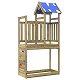 vidaXL Spielturm Braun Massives imprägniertes Holz,