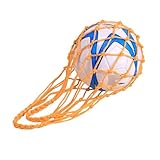 PEPLAYTAL 2 Stück Sport Ballnetz Tasche aus strapazierfähigem Polyester Kordelzug Beutel für Basketball Fußball Volleyball Großes Fassungsvermögen Robustes Netz Gelb und Schwarz