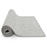 KARAT Teppich Läufer Geneva - Teppichläufer auf Maß - Meterware - Flurteppich - Küchenläufer - Teppich für Küche, Flur & Wohnzimmer (67 x 200 cm, Silbergrau)