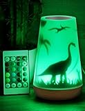 Mostof Dinosaurier Nachtlicht für Kinder, LED Nachtlicht mit Fernbedienung Dimmbar Touch Control, Fee Figuren mit Flügeln, RGB Farben (Elfen) (Dinosaurier-16 Farbe)