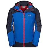 Jack Wolfskin Kinder ROPI 3IN1 JACKET KIDS wasserdichte Doppeljacke, Coastal Blue, 92
