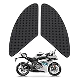 2 Stück Motorrad Tankpad Motorräder Tank Gummi Schutz Aufkleber Universal Motorcycle Side Gas Knee Grip Protection Non-Slip Rubber Decal Sticker 3D Motorrad Anti Rutsch Aufkleber