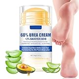 60% + 2% Urea Creme Fußpflegecreme - Foot Cream Stick Fusscreme sehr Trockene füsse Hornhaut, Feuchtigkeitsspendende & Rissfreie Fußcreme, Maximale Stärke für Hand, Fuß und Körperpflege (40g)