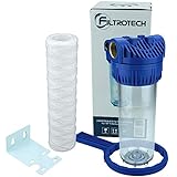 10 Zoll Wasserfilter Anschluss 1' Vorfilter Nachfilter für Hauswasserwerk GartenPumpen Hauswasserleitung Schmutzfilter Sandfilter