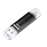 Hama 64GB USB-Speicherstick mit USB 3.0 & microUSB (2-in-1 USB-Stick, z.B. für Android Handy, Tablet, Computer, Notebook, PC, Laptop, MacBook, OTG, 40MB/s) Handy-Stick, Doppel Memory-Stick schwarz