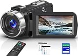 Delmodes 8K 64MP Videokamera Camcorder 18X Digitalzoom IR Nachtsicht Vlogging Kamera, 3,0 Zoll UHD Touchscreen WiFi Videokamera für YouTube mit SD-Karte, 2,4G Fernbedienung und 2 Batterien