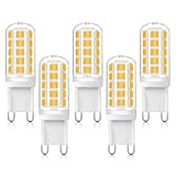 G9 LED Lampen Warmweiß 3000K, G9 LED Leuchtmittel Ersatz Für Halogenlampe G9 40W, 3W G9 LED Lampe Kein Flackern 400LM, AC 230V G9 Glühlampe, Nicht dimmbar Energiesparende G9 kleine Birne 5er Pack