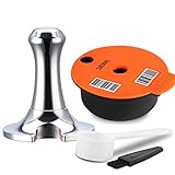 RECAFIMIL Wiederverwendbarer Kaffeefilter, nachfüllbare Tassimo-Kaffeepads 180 ml mit Tamper PP-Kunststoff-Wiederverwendbare Kapseln für Bosch Tassimo-Kaffeemaschinen-Zubehör