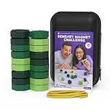 AUNGKWANG 20 Stück Magnetisches Schachspiel, Tragbares Schachbrett, Magnet Gesellschaftsspiele, Magnet Schachspiel mit Seil und Verpackungskarton, MagnetSpiel für Kids und Erwachsene (Grün)