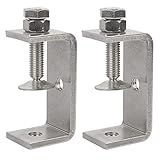 Luluxing 2 Stück C Klemmen Aus Edelstahl 304 Tiger Klemme Für Die Holzbearbeitung 65 Mm 2,6-zoll Schwerlast C Klemme Mit Breiter Backenöffnung