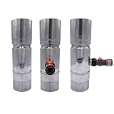 Indivia 100mm Regensammler, Regenwassersammler mit Schlauch- und Wasseranschluss für Regentonnen Zisternen & Wasserbars, Regendieb für Fallrohr, Zink