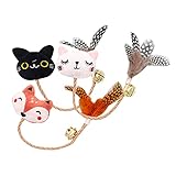 Interaktives Spielzeug, Kauspielzeug, Füllung, Cartoon-Tier-Design, Zahnen, Kauspielzeug für den Innenbereich, 3 Stück, Kauspielzeug für Kätzchen