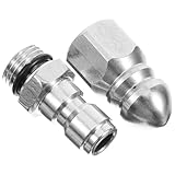 jojofuny Hochdruck Düse Edelstahl Sprühdüse für Reinigungsmaschine Rohrreinigung Waschdüse Einfache Installation Langlebig für Küche und Abfluss