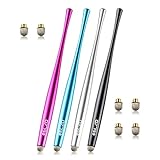 ELZO Tablet Stift 4 Pack Touchscreen Stift Stylus Touch Pen Eingabestifte für alle Handys/Tablets iPhone, iPad, Samsung Galaxy Tab, Surface, Lenovo, Huawei, Xiaomi, Chromebook, Android IOS usw