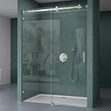 Mai & Mai Duschtür Nischentür dusche Duschabtrennung Duschkabine Schiebetür 8mm ESG in Klarglas mit NANO 4-Punktbefestigung BxH: 110x195cm Teramo04-2