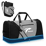 Tolaccea Erweiterbar Reisetasche Groß 54-72L Weekender Sporttasche Herren Damen mit Schuhfach Nassfach, Reiserucksack Handgepäck Tasche Duffle Bag für Reisen Gym Sport Sauna(Erweiterung Unten)
