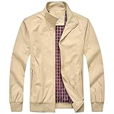 Harrington Herren-Bomberjacke, sportlich, lässig, Frühlingsjacken für Herren, Schwarz, Marineblau, S, M, L, XL, 2XL, beige, XXL
