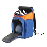 ENTEYA Bowling-Rucksack mit Schuhtasche – Einzelball bis 45,7 cm, Blau, 18 inches, Bowlingtasche Rucksack