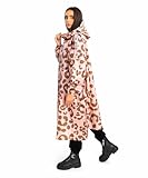 Jubi® Regenponcho Damen aus 100% Recycled Polyester - Leoprint- Nachhaltig, Leicht & Wasserdicht