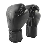 NeoMcc Box-Handschuhe Boxhandschuhe Muay Thai Boxing MMA KickboxingTraining Boxenausrüstung für Erwachsene Kinder Coachinghandschuhe (Color : Black, Size : 10oz)