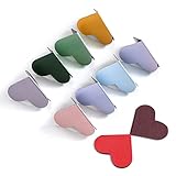 10er-Pack herzförmige süße magnetische Lesezeichen für Bücher, verschiedene magnetische Lesezeichen für Buchliebhaber, Kinder, Frauen, Männer, Lehrer, Schüler, zum Geburtstag, zu Weihnachten