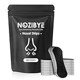 Nozibye Nasenpflaster, Schnarchstopper Anti Schnarch Nose Strips (60 Stück, Schwarz) - Bequeme & Atmungsaktive Nasenpflaster Schnarchen für Schnarcher, Extra Starker Halt, Passt für die Meisten Nasen