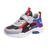 Sportschuhe Jungen Mode Lässig Trekking Kinder rutschfest Atmungsaktiv Kinder-Laufschuhe Turnschuhe Leichte Klettverschluss Walkingschuhe Bequem Outdoor Mädchen Joggingschuhe