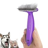 FLUFFEE Hundebürste Katzenbürste,Haustier Bürsten für Langhaar und Kurzhaar,Slicker Pinsel mit 3 Auswechselbar Kamm Haare,Entfernt effektiv Verwicklungen und Unterwolle, Ideal für Hunde,Katzen,Hasen