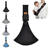 Babytrage für Neugeborene und Kleinkinder,Verstellbare Schulter Babytrage,Tragetuch für Kinder, Hüfttrage für Kleinkinder, Verstellbare Babytrage,Kleinkinder bis 20KG (Schwarz)