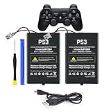 2X 1800mAh Akku Batteries LIP1859/LIP1472/LIP1359 für PS3 PlayStation 3 Dualshock Wireless Controller