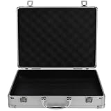 BIUDECO Aluminiumlegierung Werkzeugkoffer Abschließbar Stoßfeste Aufbewahrungsbox mit Polsterschaum Mittelgroßer Mehrzweck Reisekoffer für Werkzeuge und Zubehör