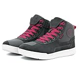 IRON JIA'S Motorradschuhe Herren Damen Motorradstiefel für alle Jahreszeiten geeignet, wasserdicht rutschfest atmungsaktiv modisch und bequem Rosa 39