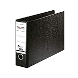 Original Falken Ordner Sonderformat Hartpappe. Made in Germany. 8 cm breit DIN A4 quer schwarz Ringordner Aktenordner Briefordner Büroordner Pappordner Schlitzordner Blauer Engel