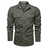Hemd Herren Schutz Wanderhemd Herren Langarm Funktionshemd Outdoorhemd Atmungsaktiv Schnelltrocknend Casual Button Down Shirts