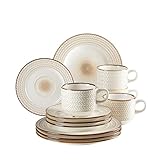 MÄSER 931941 Serie Prospero Premium Kaffeegeschirr Set für 4 Personen in Gastronomie-Qualität, 12-teiliges modernes Kaffeeservice in einzigartigem Vintage Stil, Weiß, Durable Porzellan